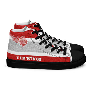 ROYALTY SPORT RED WINGS LEATHER PRINT Men’s high top canvas shoes