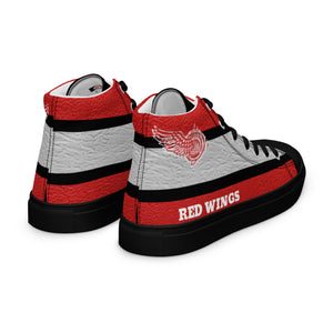 ROYALTY SPORT RED WINGS LEATHER PRINT Men’s high top canvas shoes