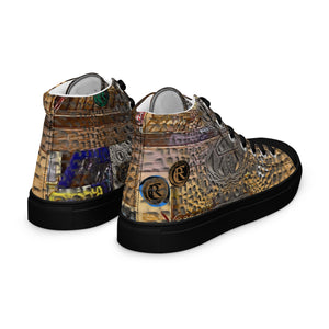 ARTIST DISTRICT GATOR PRINT Men’s high top canvas shoes