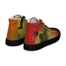 Load image into Gallery viewer, ARTIST DISTRICT GATOR PRINT Men’s high top canvas shoes