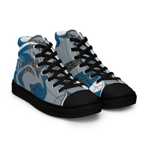 ROYALTY SPORT GATOR PRINT DET. LIONS Men’s high top canvas shoes