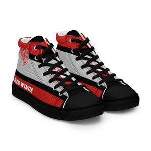 ROYALTY SPORT RED WINGS LEATHER PRINT Men’s high top canvas shoes