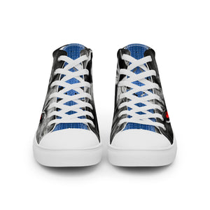 ROYALTY SPORT GATOR PRINT DET. LIONS RED EYES Men’s high top canvas shoes