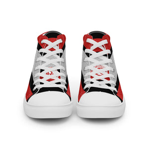 ROYALTY SPORT RED WINGS LEATHER PRINT Men’s high top canvas shoes