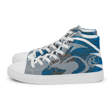 Load image into Gallery viewer, ROYALTY SPORT GATOR PRINT DET. LIONS Men’s high top canvas shoes