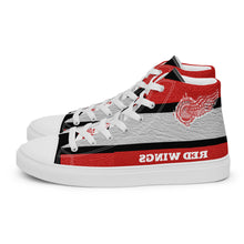 Load image into Gallery viewer, ROYALTY SPORT RED WINGS LEATHER PRINT Men’s high top canvas shoes