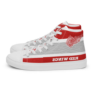 ROYALTY SPORT RED WINGS LEATHER PRINT Men’s high top canvas shoes