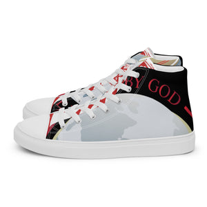 HUG THE WORLD SPECIAL EDITION COLLECTION Men’s high top canvas shoes