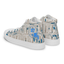 Load image into Gallery viewer, ROYALTY SPORT GATOR PRINT DET. LIONS Men’s high top canvas shoes