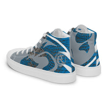 Load image into Gallery viewer, ROYALTY SPORT GATOR PRINT DET. LIONS Men’s high top canvas shoes