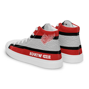 ROYALTY SPORT RED WINGS LEATHER PRINT Men’s high top canvas shoes