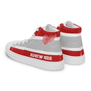 ROYALTY SPORT RED WINGS LEATHER PRINT Men’s high top canvas shoes