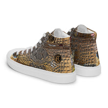 Load image into Gallery viewer, ARTIST DISTRICT GATOR PRINT Men’s high top canvas shoes