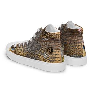 ARTIST DISTRICT GATOR PRINT Men’s high top canvas shoes