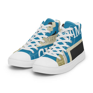 COMPUTERS OVER GUNS Men’s high top canvas shoes