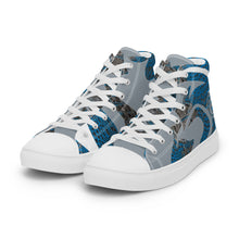 Load image into Gallery viewer, ROYALTY SPORT GATOR PRINT DET. LIONS Men’s high top canvas shoes