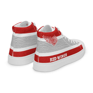 ROYALTY SPORT RED WINGS LEATHER PRINT Men’s high top canvas shoes