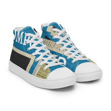 Load image into Gallery viewer, COMPUTERS OVER GUNS Men’s high top canvas shoes