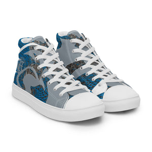 ROYALTY SPORT GATOR PRINT DET. LIONS Men’s high top canvas shoes