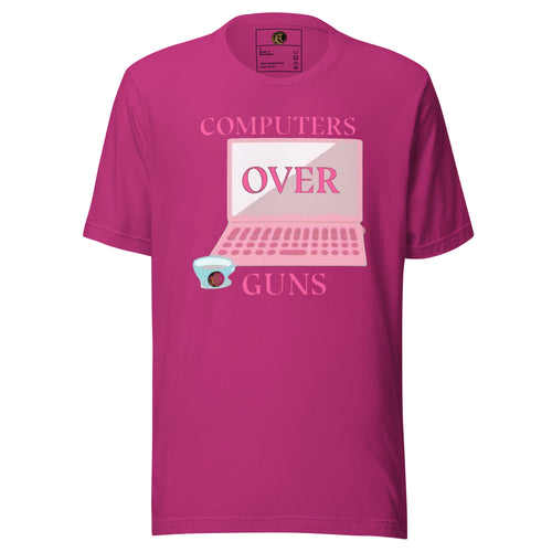 COMPUTERS OVER GUNS t-shirt