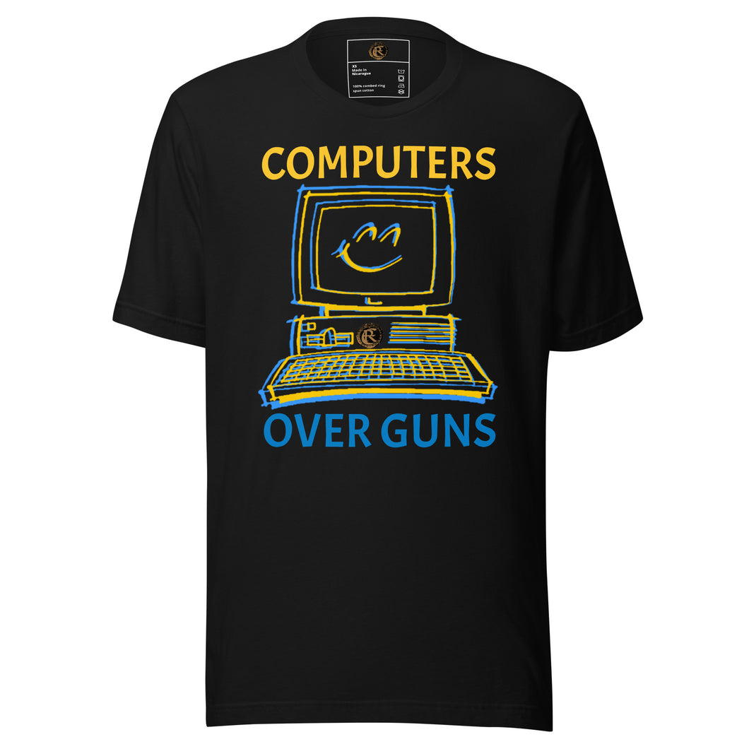 COMPUTERS OVER GUNS t-shirt