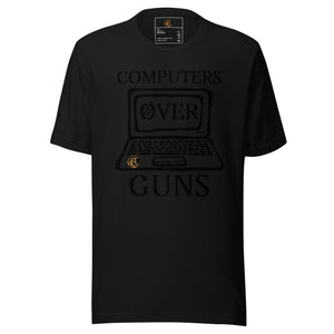 COMPUTERS OVER GUNS t-shirt