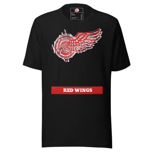 ROYALTY SPORT RED WINGS LEATHER PRINT t-shirt