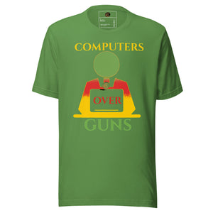 COMPUTERS OVER GUNS t-shirt