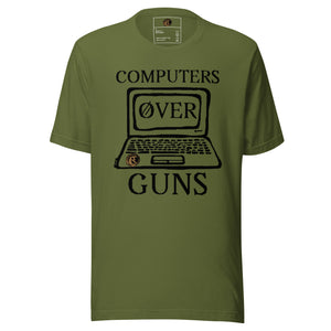 COMPUTERS OVER GUNS t-shirt