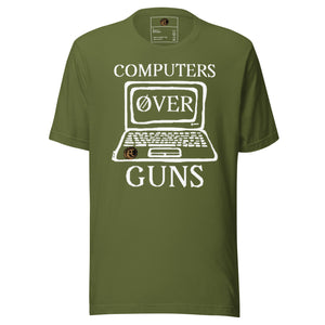 COMPUTERS OVER GUNS t-shirt