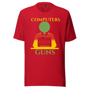 COMPUTERS OVER GUNS t-shirt