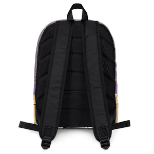 CE SOIR PURPLE GATOR PRINT, BACKPACK DESIGNER BAGS