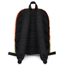 Load image into Gallery viewer, ORANGE GATOR PRINT, BACKPACK DESIGNER BAGS