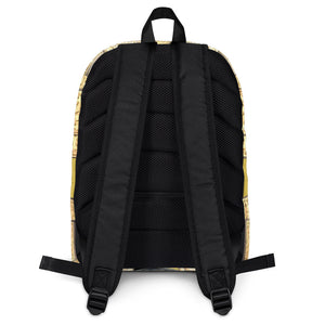 GOLD LOGO PRINT, BACKPACK DESIGNER BAGS