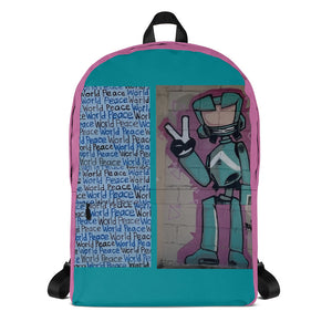 Sunny the robot World Peace, Backpack