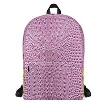 Load image into Gallery viewer, HOPBUSH PINK GATOR PRINT, BACKPACK DESIGNER BAGS