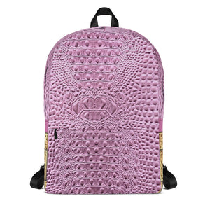 HOPBUSH PINK GATOR PRINT, BACKPACK DESIGNER BAGS