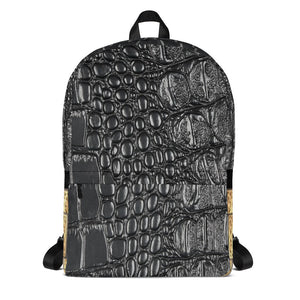 BLACK GATOR PRINT, BACKPACK DESIGNER BAGS