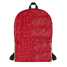 Load image into Gallery viewer, RED GATOR PRINT, BACKPACK DESIGNER BAGS