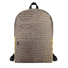 Load image into Gallery viewer, CHAMPAGNE GATOR PRINT BACKPACK DESIGNER BAGS