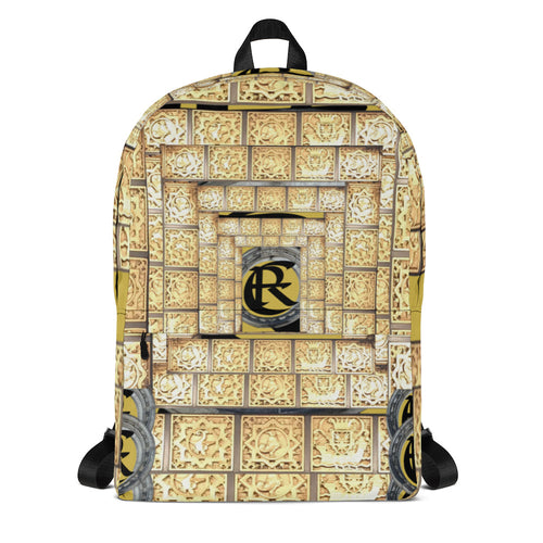 GOLD LOGO PRINT, BACKPACK DESIGNER BAGS