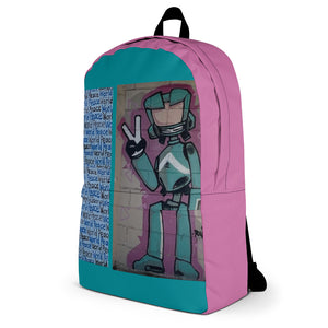 Sunny the robot World Peace, Backpack