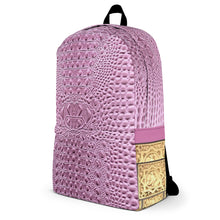 Load image into Gallery viewer, HOPBUSH PINK GATOR PRINT, BACKPACK DESIGNER BAGS