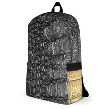 Load image into Gallery viewer, BLACK GATOR PRINT, BACKPACK DESIGNER BAGS