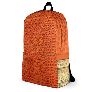 ORANGE GATOR PRINT, BACKPACK DESIGNER BAGS