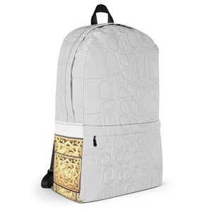 WHITE GATOR PRINT, BACKPACK DESIGNER BAGS