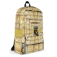 Load image into Gallery viewer, GOLD LOGO PRINT, BACKPACK DESIGNER BAGS