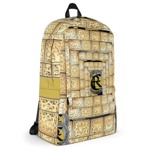 GOLD LOGO PRINT, BACKPACK DESIGNER BAGS