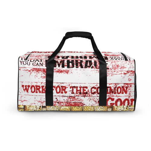 RED SPOKEN WORD, DUFFLE DESIGNER BAGS