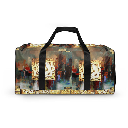 BUTTERCUP ABSTRACT PRINT, DUFFLE DESIGNER BAGS